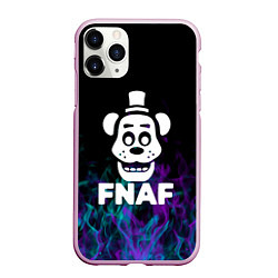 Чехол iPhone 11 Pro матовый Five Nights At Freddys - огонь неон, цвет: 3D-розовый