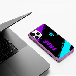 Чехол iPhone 11 Pro матовый Фредди - neon, цвет: 3D-фиолетовый — фото 2