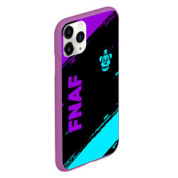 Чехол iPhone 11 Pro матовый Фредди - neon, цвет: 3D-фиолетовый — фото 2