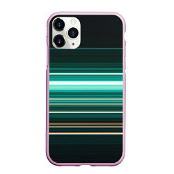 Чехол iPhone 11 Pro матовый Градиент фейерверк, цвет: 3D-розовый
