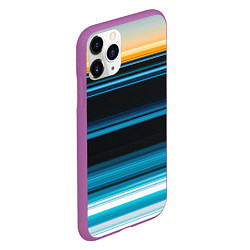 Чехол iPhone 11 Pro матовый Градиент восход солнца, цвет: 3D-фиолетовый — фото 2