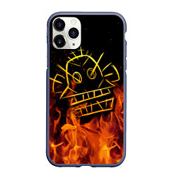 Чехол iPhone 11 Pro матовый ARCANE League Of Legends огонь, цвет: 3D-серый