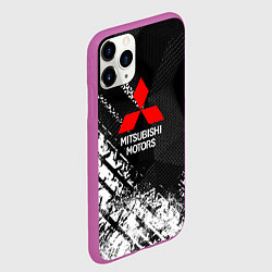 Чехол iPhone 11 Pro матовый Mitsubishi - След протектора, цвет: 3D-фиолетовый — фото 2