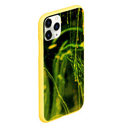 Чехол iPhone 11 Pro матовый Абстрактные мазки красок - Жёлтый, цвет: 3D-желтый — фото 2