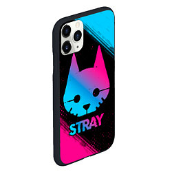 Чехол iPhone 11 Pro матовый Stray - Neon Gradient, цвет: 3D-черный — фото 2