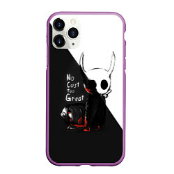 Чехол iPhone 11 Pro матовый Hollow Knight черно-белое, цвет: 3D-фиолетовый