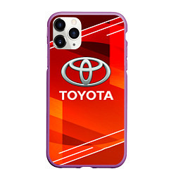 Чехол iPhone 11 Pro матовый Toyota Abstraction Sport, цвет: 3D-фиолетовый