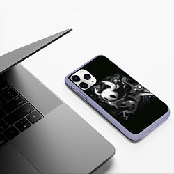 Чехол iPhone 11 Pro матовый Hollow Knight рисунок, цвет: 3D-светло-сиреневый — фото 2