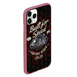 Чехол iPhone 11 Pro матовый Old vintage moto, цвет: 3D-малиновый — фото 2