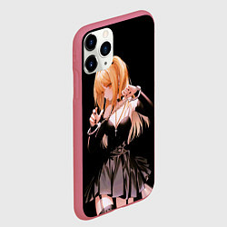 Чехол iPhone 11 Pro матовый Миса Амане - Тетрадь смерти, цвет: 3D-малиновый — фото 2