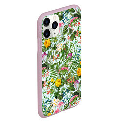 Чехол iPhone 11 Pro матовый Цветы Золотое Лето, цвет: 3D-розовый — фото 2