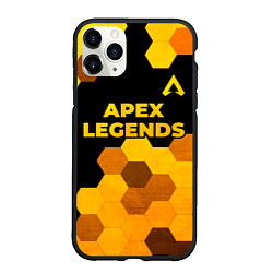 Чехол iPhone 11 Pro матовый Apex Legends - gold gradient: символ сверху