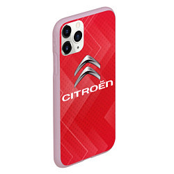 Чехол iPhone 11 Pro матовый Citroёn abstraction, цвет: 3D-розовый — фото 2