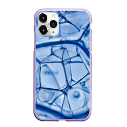 Чехол iPhone 11 Pro матовый Абстрактная синяя ледяная броня