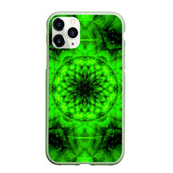 Чехол iPhone 11 Pro матовый Abstract Flower, цвет: 3D-салатовый