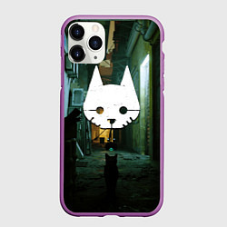 Чехол iPhone 11 Pro матовый Бродяга во дворе, цвет: 3D-фиолетовый