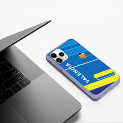 Чехол iPhone 11 Pro матовый Valencia Абстракция, цвет: 3D-светло-сиреневый — фото 2
