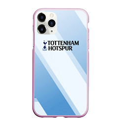 Чехол iPhone 11 Pro матовый Tottenham hotspur Голубые полосы, цвет: 3D-розовый