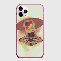 Чехол iPhone 11 Pro матовый Хранитель на позитиве, цвет: 3D-малиновый