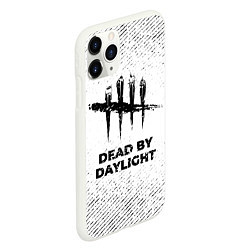 Чехол iPhone 11 Pro матовый Dead by Daylight с потертостями на светлом фоне, цвет: 3D-белый — фото 2