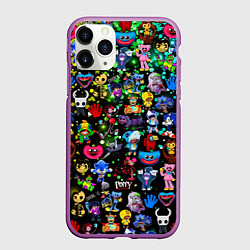 Чехол iPhone 11 Pro матовый Персонажи из разных игр, цвет: 3D-фиолетовый
