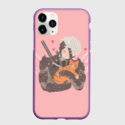 Чехол iPhone 11 Pro матовый Райден и Бродяга, цвет: 3D-фиолетовый