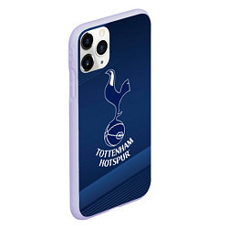 Чехол iPhone 11 Pro матовый Tottenham hotspur Синяя абстракция, цвет: 3D-светло-сиреневый — фото 2