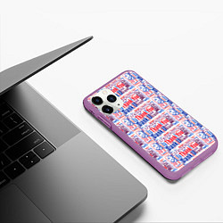 Чехол iPhone 11 Pro матовый Thank you phrase, цвет: 3D-фиолетовый — фото 2