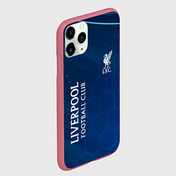 Чехол iPhone 11 Pro матовый Liverpool Соты Абстракция, цвет: 3D-малиновый — фото 2