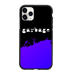 Чехол iPhone 11 Pro матовый Garbage purple grunge