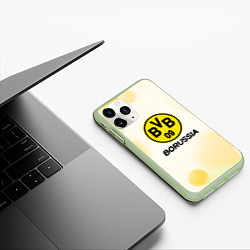 Чехол iPhone 11 Pro матовый Borussia Абстракция кружочки, цвет: 3D-салатовый — фото 2