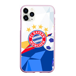 Чехол iPhone 11 Pro матовый Bayern munchen Абстракция геометрии, цвет: 3D-розовый