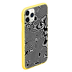 Чехол iPhone 11 Pro матовый Стилизованные разводы на поверхности воды, цвет: 3D-желтый — фото 2
