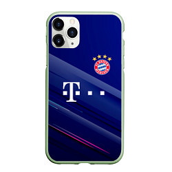 Чехол iPhone 11 Pro матовый Bayern munchen Абстракция, цвет: 3D-салатовый