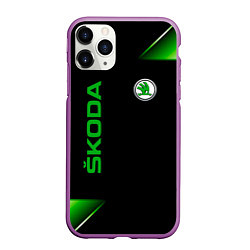 Чехол iPhone 11 Pro матовый Skoda Sport Абстракция