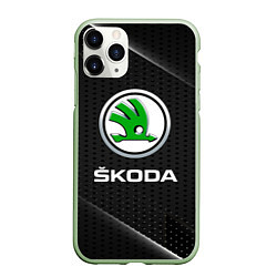 Чехол iPhone 11 Pro матовый Skoda Абстракция