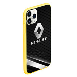 Чехол iPhone 11 Pro матовый Renault абстракция, цвет: 3D-желтый — фото 2