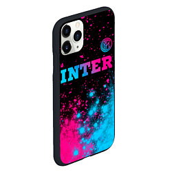 Чехол iPhone 11 Pro матовый Inter - neon gradient: символ сверху, цвет: 3D-черный — фото 2
