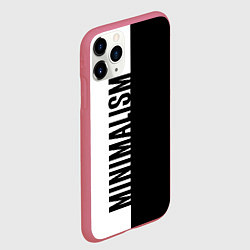 Чехол iPhone 11 Pro матовый MINIMALISM - BLACK AND WHITE, цвет: 3D-малиновый — фото 2