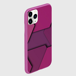 Чехол iPhone 11 Pro матовый Геометрические фигуры в движении, цвет: 3D-фиолетовый — фото 2