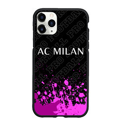 Чехол iPhone 11 Pro матовый AC Milan pro football: символ сверху, цвет: 3D-черный
