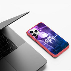 Чехол iPhone 11 Pro матовый Stray - мордочка - neon, цвет: 3D-красный — фото 2