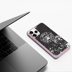 Чехол iPhone 11 Pro матовый Guns-n-roses - краска, цвет: 3D-розовый — фото 2