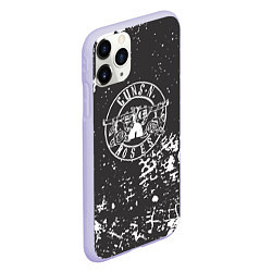 Чехол iPhone 11 Pro матовый Guns-n-roses - краска, цвет: 3D-светло-сиреневый — фото 2