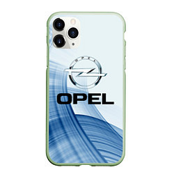 Чехол iPhone 11 Pro матовый Opel - logo, цвет: 3D-салатовый