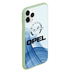 Чехол iPhone 11 Pro матовый Opel - logo, цвет: 3D-салатовый — фото 2