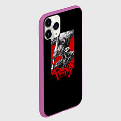 Чехол iPhone 11 Pro матовый Берсерк Гатс Постер, цвет: 3D-фиолетовый — фото 2