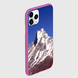 Чехол iPhone 11 Pro матовый Мачапучаре, священная гора - дом бога Шивы, закрыт, цвет: 3D-фиолетовый — фото 2