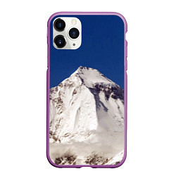 Чехол iPhone 11 Pro матовый Дхаулагири - белая гора, Гималаи, 8167 м, цвет: 3D-фиолетовый