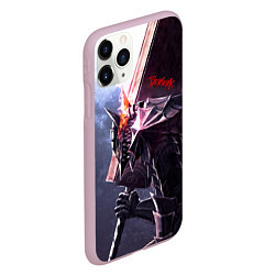 Чехол iPhone 11 Pro матовый Берсерк С Мечечём На Плече, цвет: 3D-розовый — фото 2